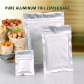 5 pcs Wholesale 3-side Seal Ziplock Aluminium Foil Pouch for Snacks Resealable Foil Bags for Food